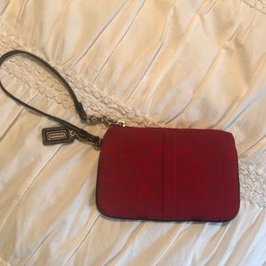 Red coach wristlet